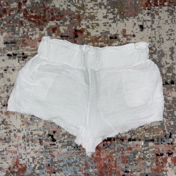 White Beach Cover Up Shorts - Picture 2 of 3